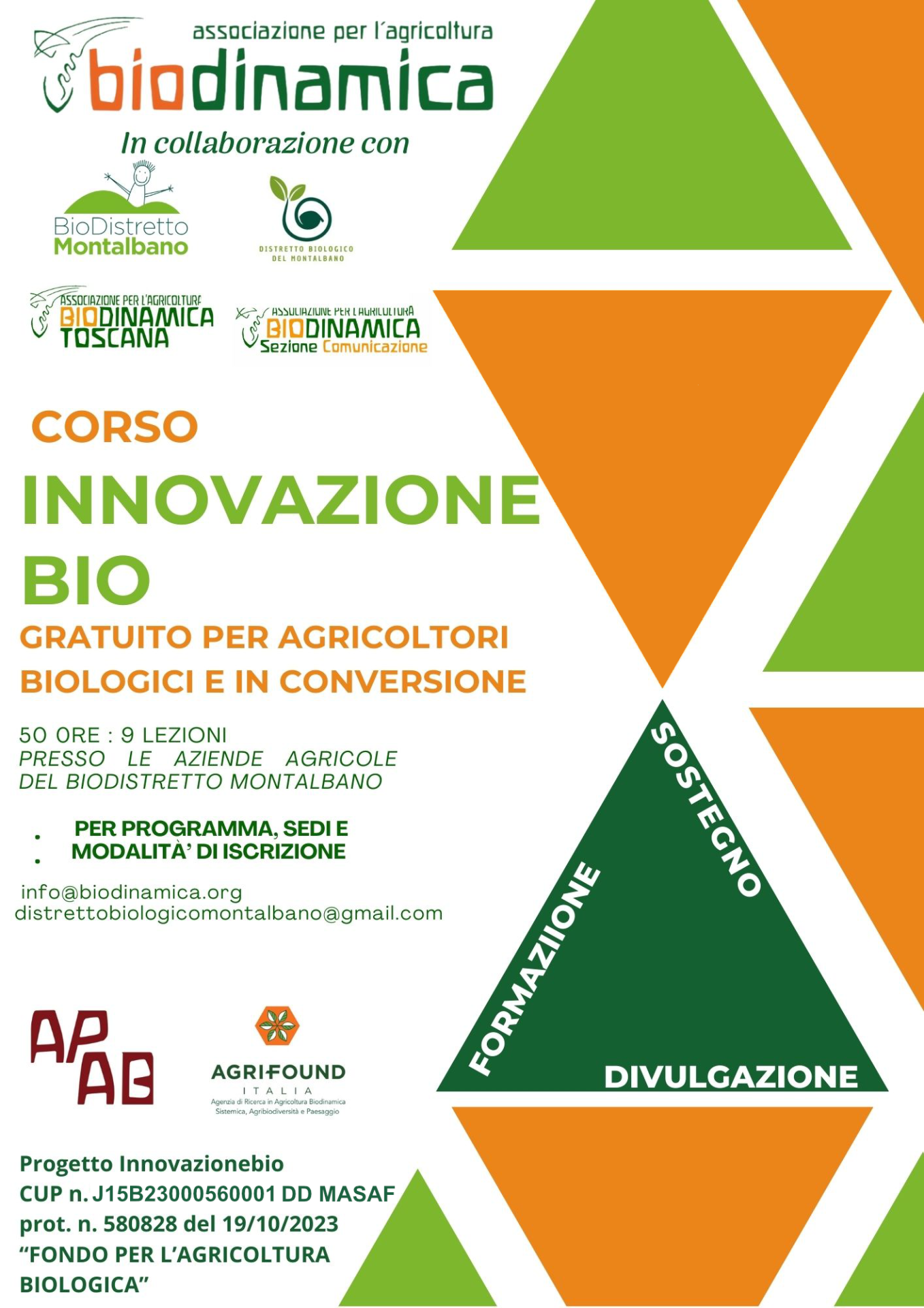 Corso InnovazioneBio in Toscana. Gratuito per gli agricoltori.