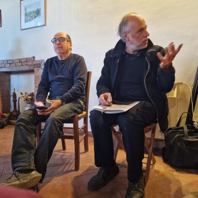 Carlo Triarico e Miguel Altieri durante il forum