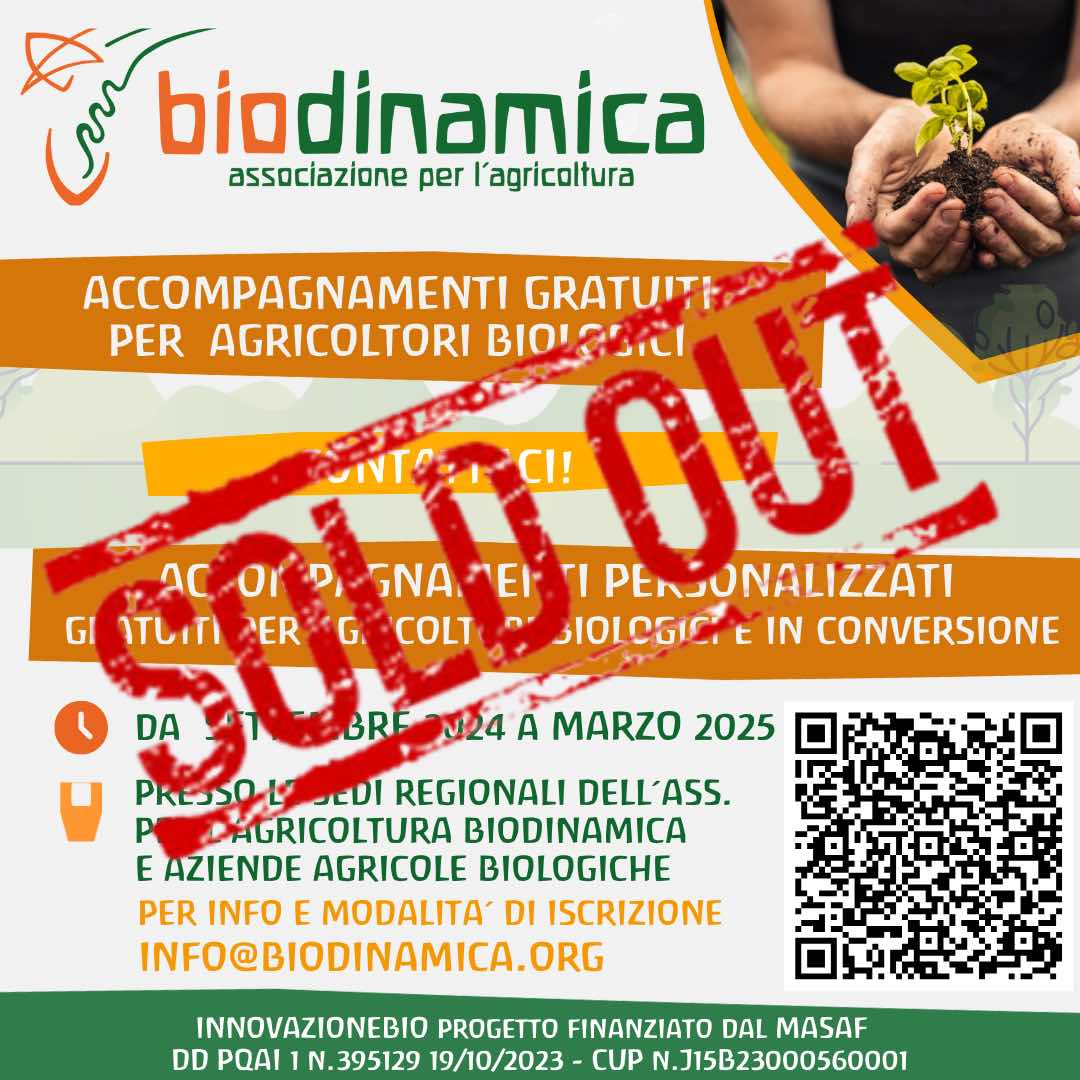 Manifestazione di interesse per visite gratuite in azienda per aziende agricole biologiche e in conversione- POSTI ESAURITI