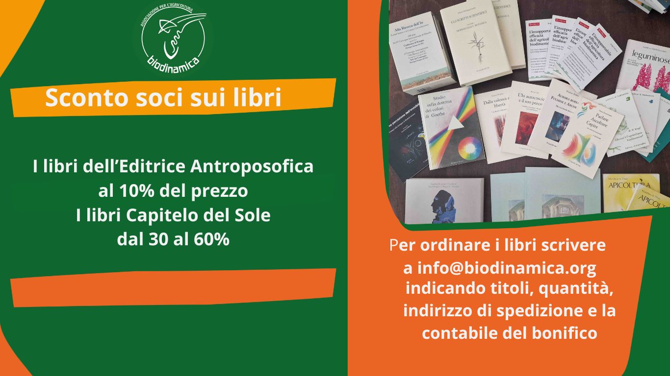 Sconto soci sui libri dell’Editrice Antroposofica e del Capitello del Sole
