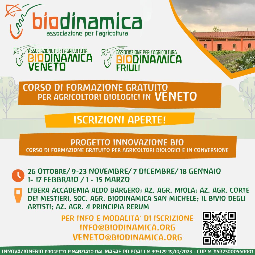 Veneto e Friuli, due sezioni unite per una formazione itinerante: corso gratuito per agricoltori biologici e in conversione