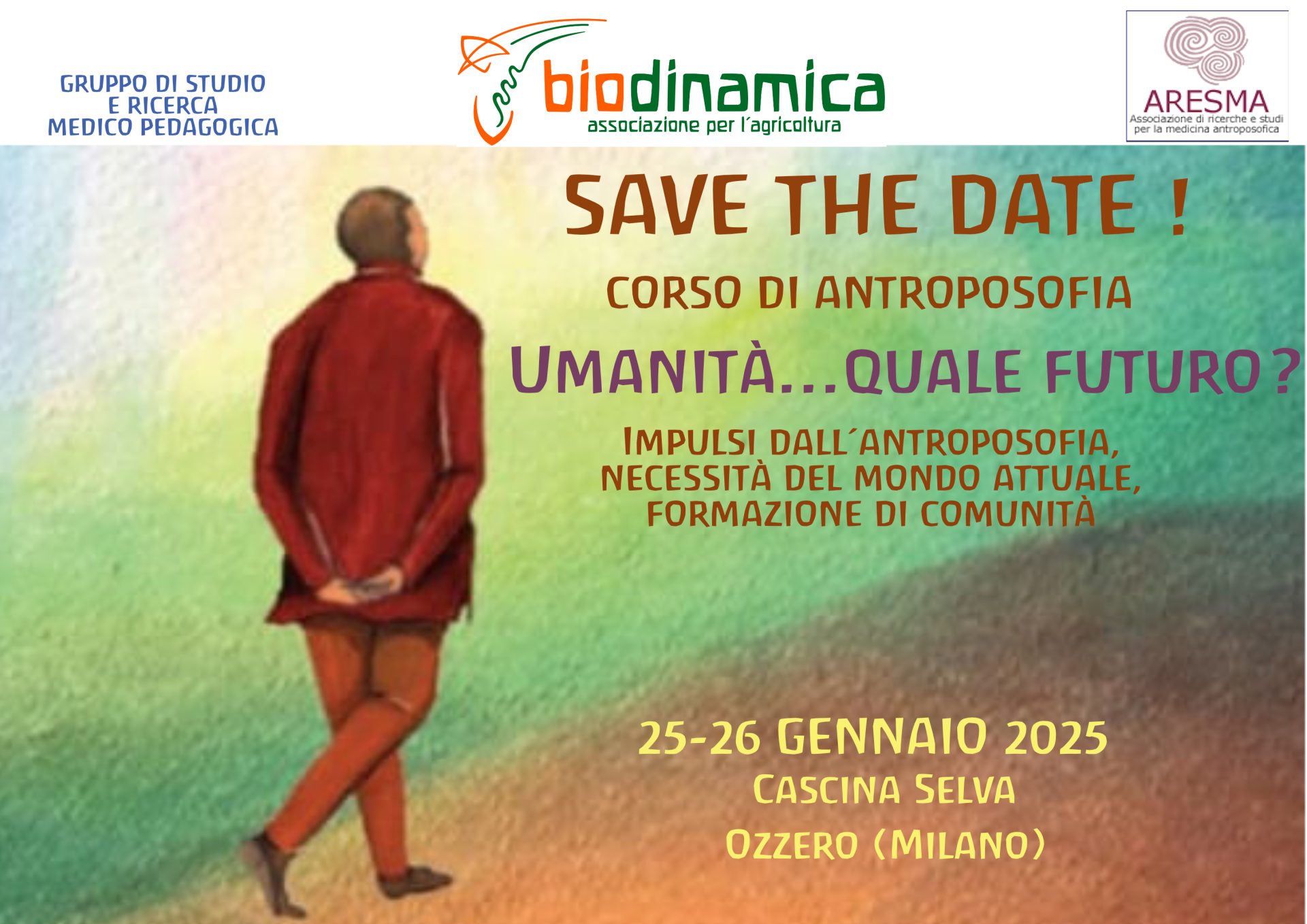 Save the Date: Torna il corso di Antroposofia il 25 e 26 gennaio 2025!