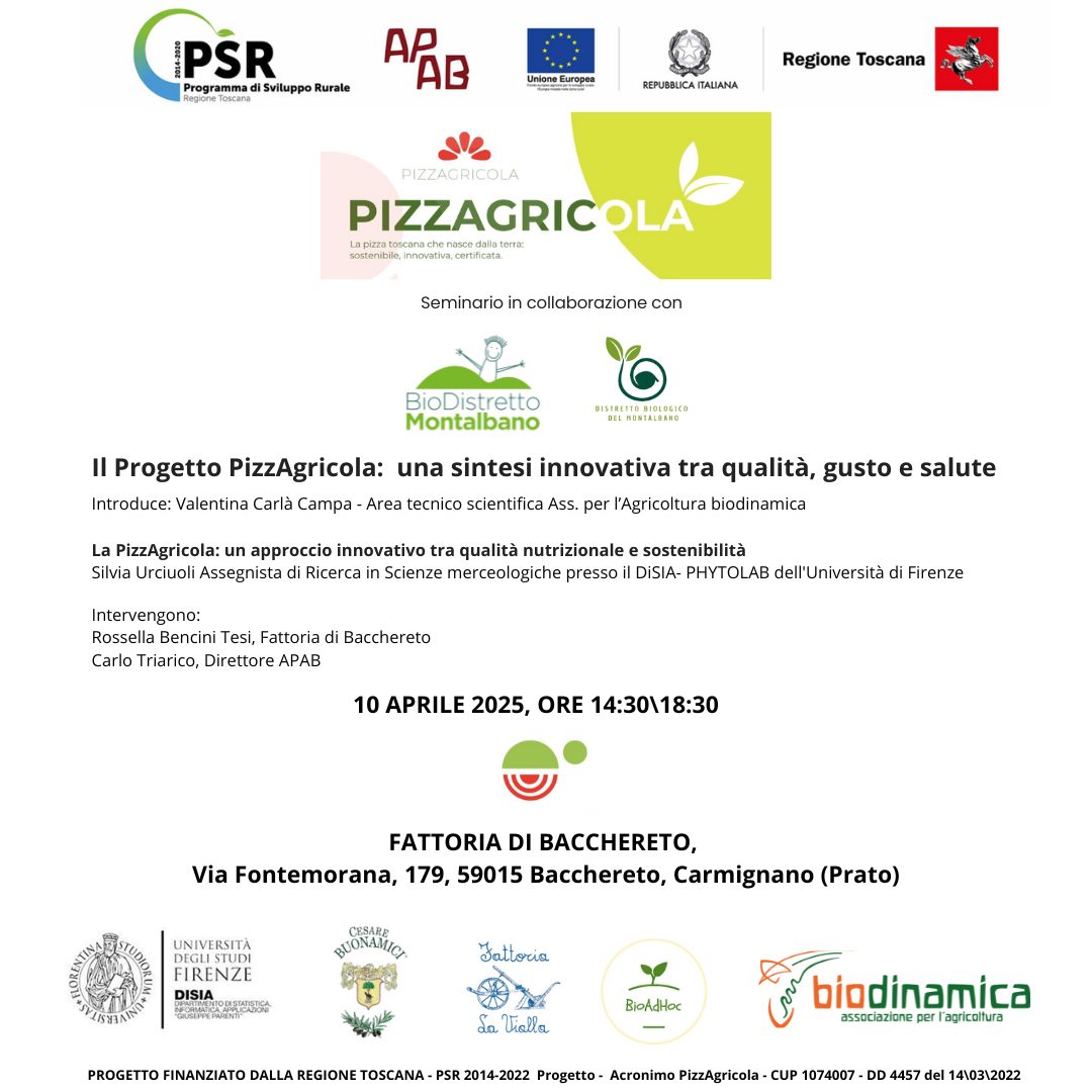 Scopri il Progetto PizzAgricola: Qualità, Gusto e Salute – Seminario il 10 Aprile a Carmignano (PO)
