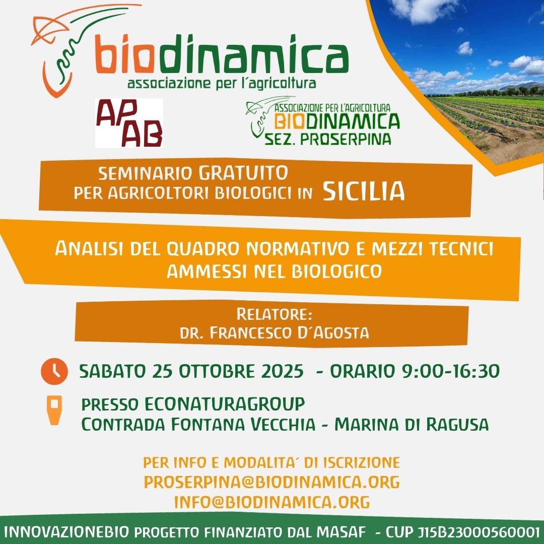 25 ottobre 2025 Seminario gratuito a Marina di Ragusa