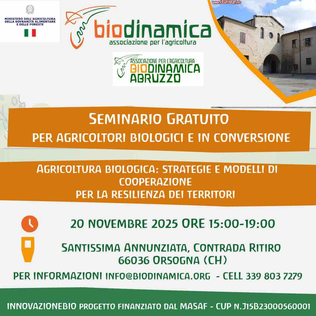 20 novembre 2025 – Seminario gratuito a Orsogna (CH)