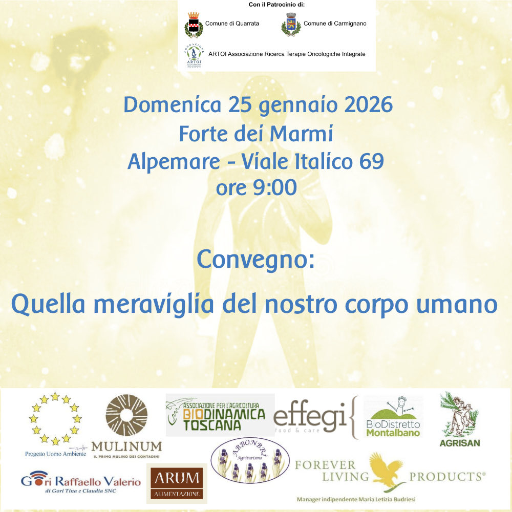 Domenica 25 gennaio a Forte dei Marmi convegno: Appendice 1 al Meeting di Madre Terra “Quella meraviglia del nostro corpo umano”